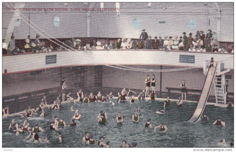 LONG BEACH, California; Interior of Bath House, 00-10s