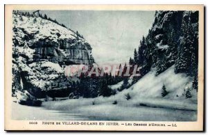 Postcard Old Route Villard de Lans in the Winter Gorges Construction