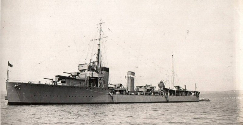 RPPC Photo British Royal Navy HMS Wallace Flotilla WWI