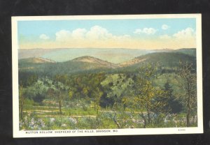 BRANSON MISSOURI SHEPHERD OF THE HILLS MUTTON HOLLOW VINTAGE POSTCARD MO.