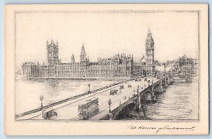 1910 House Parliament London Panpoint Victoria Tower Tuck 2303 Postcard
