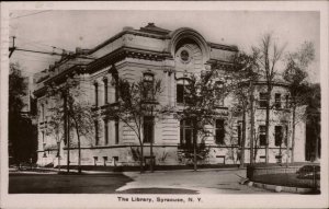 Syracuse New York NY The Library Real Photo c1910 Vintage Postcard