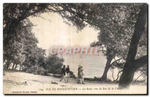 Old Postcard Noirmoutier harbor view wood chaize