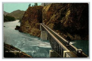 Vintage 1910's Postcard Cantilever Bridge Cisco British Columbia Canada