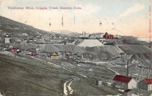 H39/ Cripple Creek Colorado Postcard 1910 Vindicator Mine Buildings 67