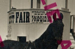 Streator ILLINOIS RPPC c1910 HARNESS RACING? Horse Race COUNTY FAIR TRACK  