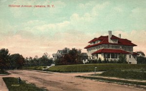 Vintage Postcard 1910's Hillcrest Avenue Scenic Landscape Jamaica New York NY