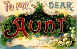 Name Card To My Dear Aunt 1910