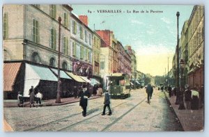 Versailles Yvelines France Postcard Parish Street c1910 Antique Unposted