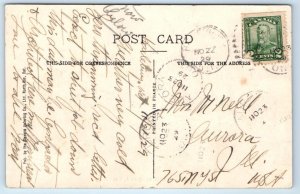 IROQUOIS FALLS, Ontario Canada ~ PAPER MILLS & DAM 1929 Postcard