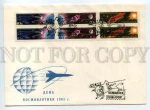 488819 USSR Russia 1963 Old FDC Cover Cosmonautics Day SPACE