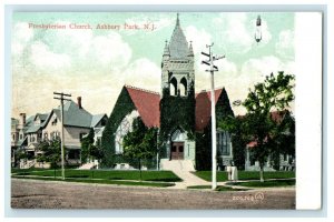 c1905 Presbyterian Church Entrance Asbury Park New Jersey NJ Unposted Postcard 