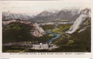 RP; BANFF, Alberta, Canada, 1920-1940s; Banff Springs Hotel & Bow River Valley