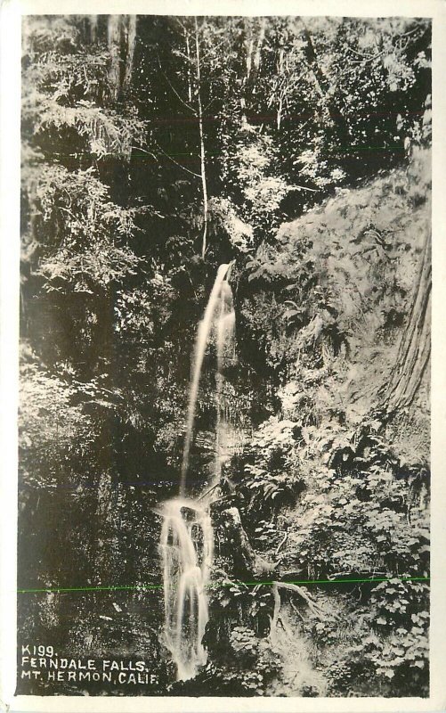Postcard RPPC California Santa Cruz 1930s Ferndale Falls Mt. Hermon 23-9396