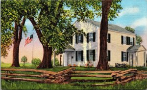 Postcard WIS Portage Old Indian Agency House Fort Winnebago - LINEN - 1940s A8