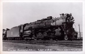 RPPC Real Photo Chicago, Burlington & Quincy Railroad Postcard - Locomotive 5613