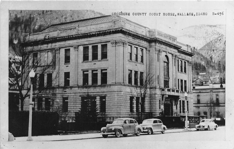 F26/ Wallace Idaho RPPC Postcard c1920s Shoshone County Court House