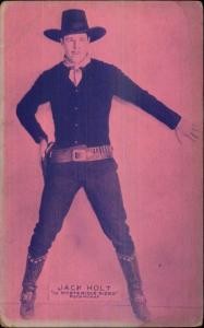 Cowboy Actor Arcade Exhibit Card Postcard - JACK HOLT Mysterious Rider