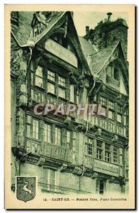 Postcard Old House St Lo God Place Gambetta Unicorn