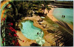 Hotel King Kamehameha Kailua-Kona Hawaii HI Private Lanai Swimming Pool Postcard