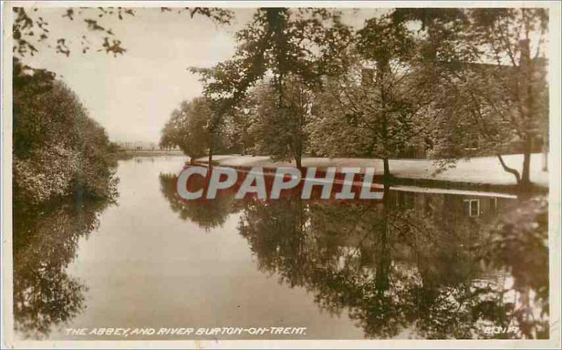 Modern Postcard The Abbey and River Burton on Trent