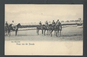 Ca 1900 PPC Germany His Majesty In Review Of Parading Soldiers UDB