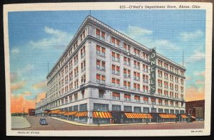 Vintage Postcard 1940 O'Neil's Department Store Akron Ohio (OH)