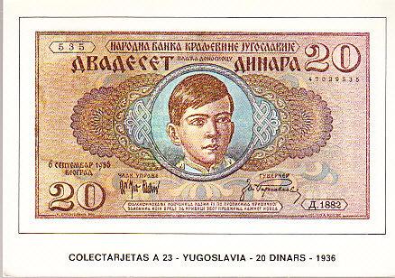 Yugoslavia - 20 Dinars Note 1936 Unused