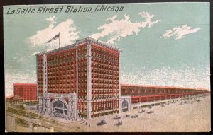 Vintage Postcard 1913 LaSalle Street (Train) Station, Chicago, Illinois (IL)