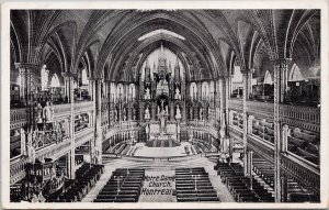 Notre Dame Church Montreal QC Quebec WJ Clarke The Wigwam Postcard H48