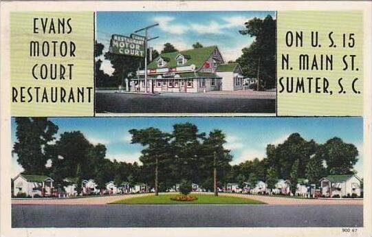 South Carolina Sumter Evans Motor Court And Restaurant