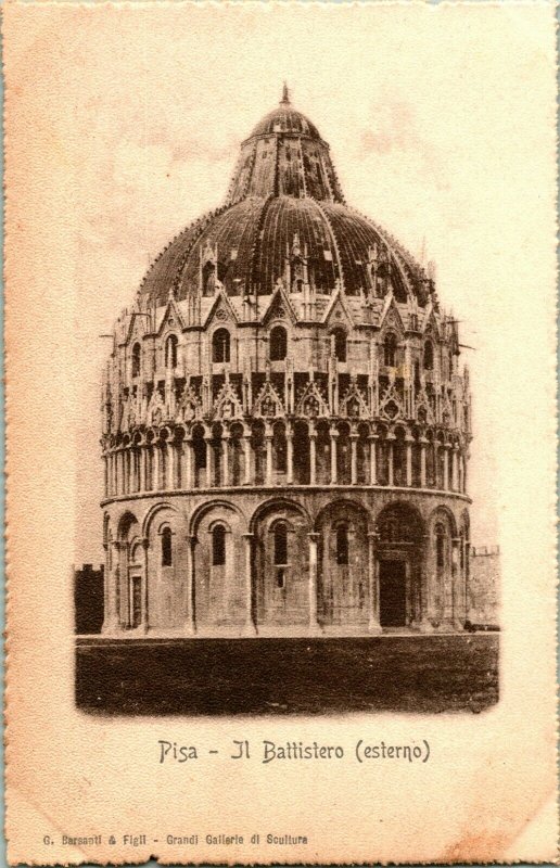 Vtg Postkarte - Pisa Italien - Il Baltistero (Estero) - G.Barasanti & Figli