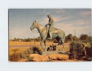 Postcard Will Rogers Statue, Texas Tech University, Lubbock, Texas