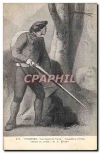 Old Postcard Bear Hunter Pyrenees d & # 39ours Vallee d & # 39Ossau Hunting