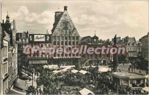 Postcard Old Lille Le Marche with General de Gaulle Square flowers