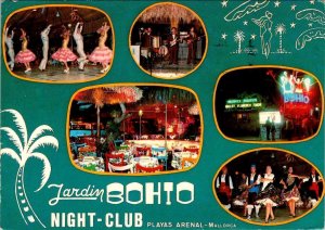 Mallorca, Spain JARDIN BOHIO NIGHT CLUB Band~Dancers PLAYAS ARENAL  4X6 Postcard