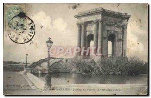 Old Postcard Garden Montpellier Peyrou Le Chateau d'Eau