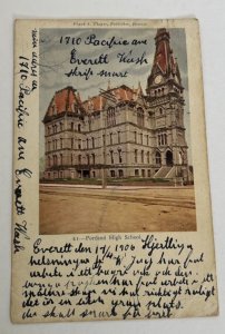 Antique Portland High School Postcard 1906 by Frank S Thayer