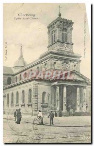 Old Postcard Cherbourg Church of Saint Clement