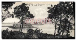 Old Postcard Carantec and the castle of the Bull Island Louet