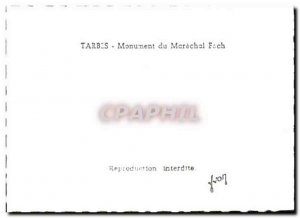 Tarbes Postcard Modern Monument Marechal Foch