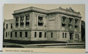 Springfield Illinois Lincoln's Library Postcard F19