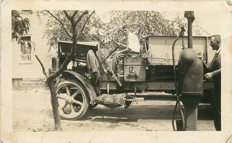 Automobile history vintage real photo old gas station