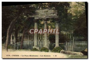 Old Postcard The Paris Montceau Park Ruins