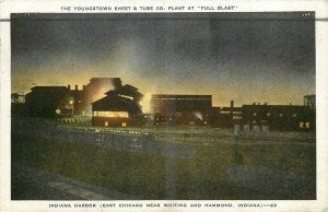 1937 Hammond Indiana Youngstown sheet tube Plant occupation postcard 25-3769