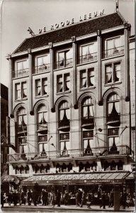 Amsterdam Hotel De Roode Leeuw 1960s RPPC Postcard E96 *as is