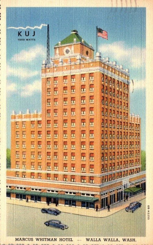 Washington Walla Walla Marcus Whitman Hotel 1941 Curteich