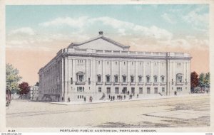 PORTLAND , Oregon , 1910s ; Public Auditorium