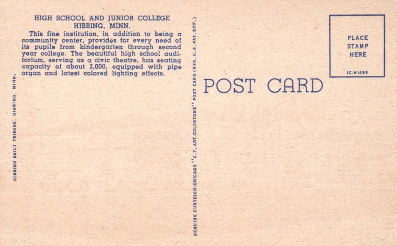 High School and Junior College,Hibbing,MN