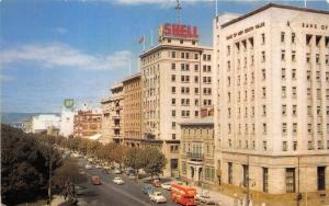 B90198 north terrace parliament house adelaide car bus shell  australia  14x9cm